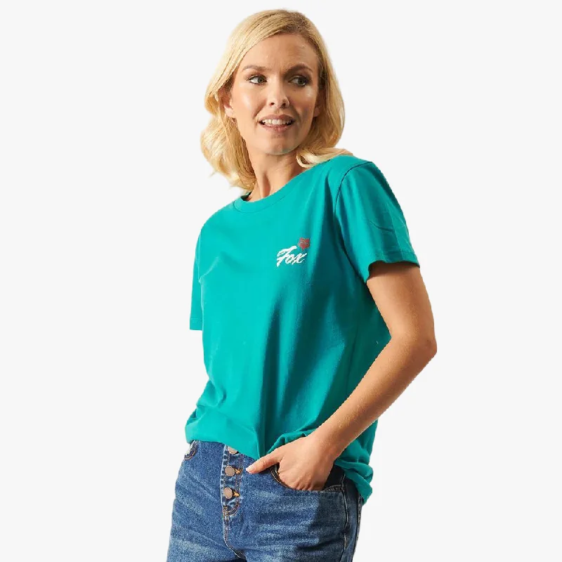 Fox Womens On A High Short Sleeve Tee Teal Edgy Women's Punk