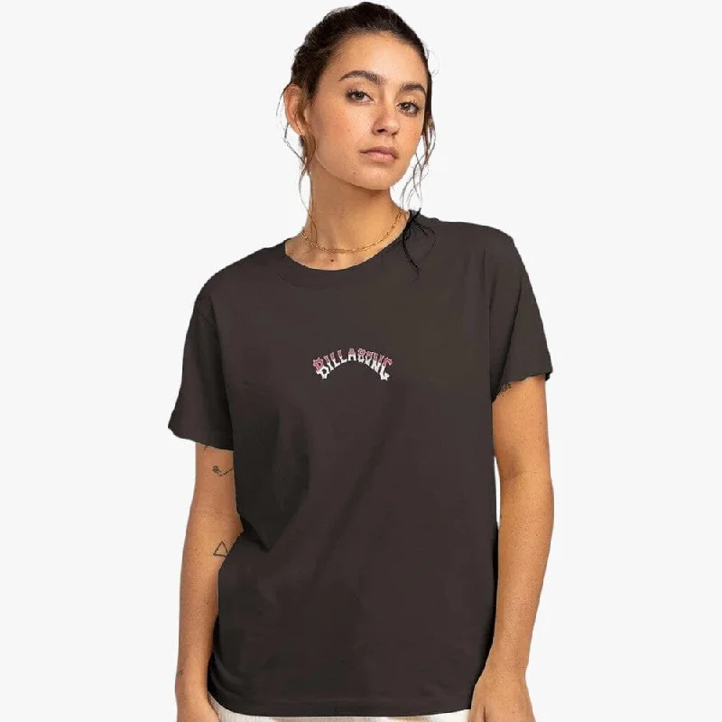 Billabong Womens Pro Short Sleeve Tee Off Black Casual Women's Loose - fitting