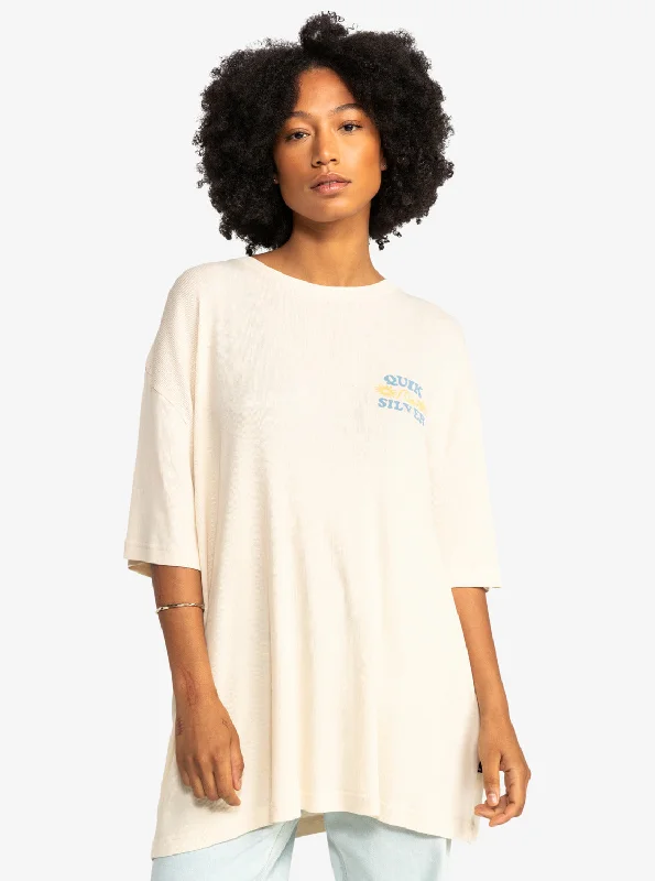 Quiksilver Womens UNI Classic Boyfriend T-Shirt - Birch Sophisticated Women's Tailored