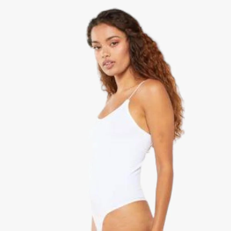 Sissy Boy Womens Ladies Narla Seamless Bodysuit Spaghetti Straps White Modern Women's Tech