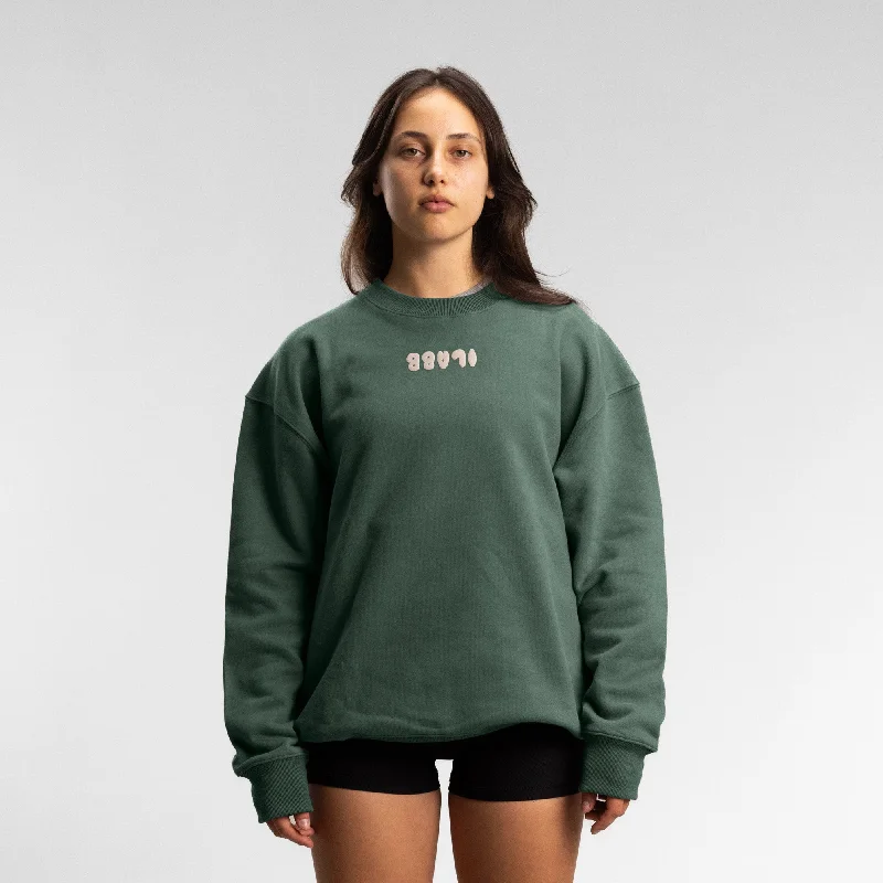 Puff Block Crew Unisex MILITARY Polished Women's Silk