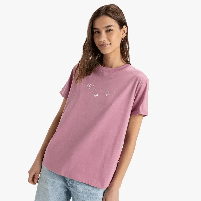 Roxy Womens Noon Ocean A Short Sleeve Tee Mauve Orchid Athletic Women's 