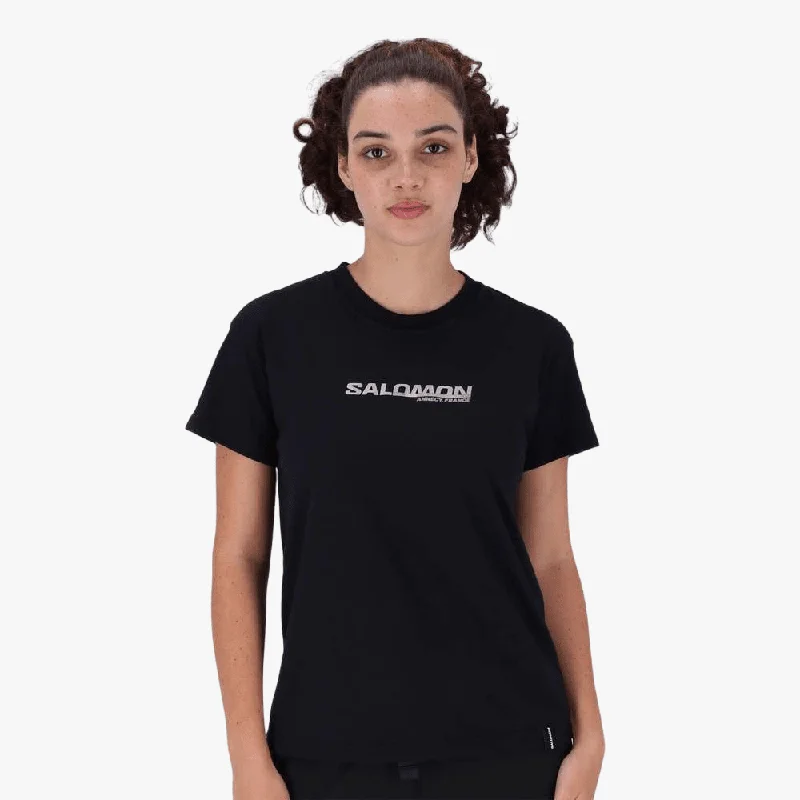 Salomon Womens Strike Out Short Sleeve Tee Black Casual Women's Japanese 