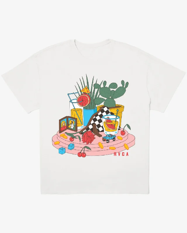 RVCA Womens Luke Still Life Baggie Oversized T-Shirt - White performance