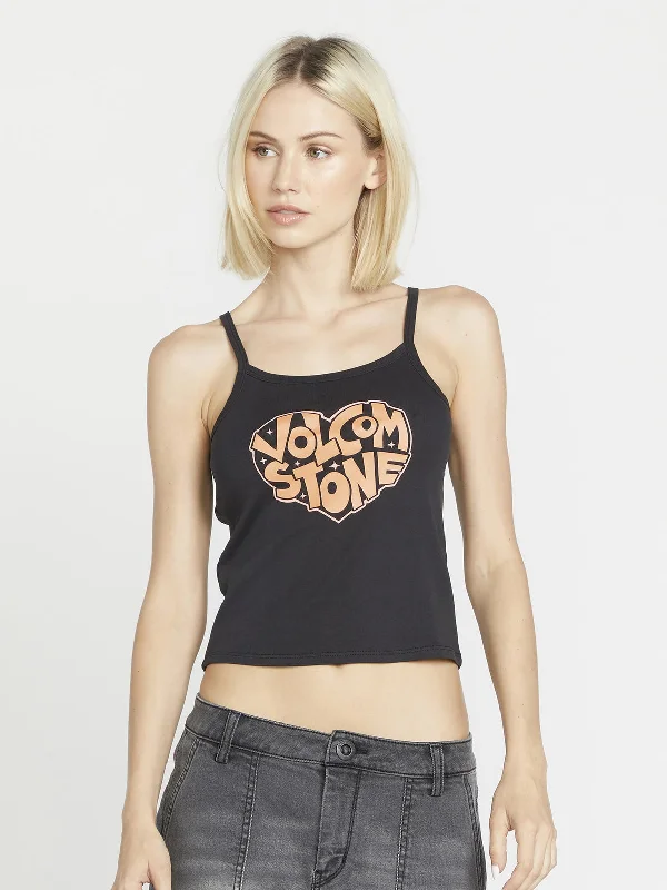 Volcom Womens 1991 Strappy Tank - Black Refined Women's Velvet