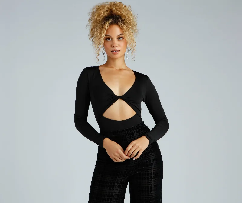 Trendy Twist-Front Bodysuit performance