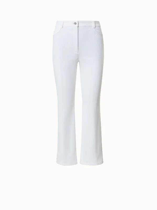 Cropped Bootcut Denim Pants Feminine Women's Style 