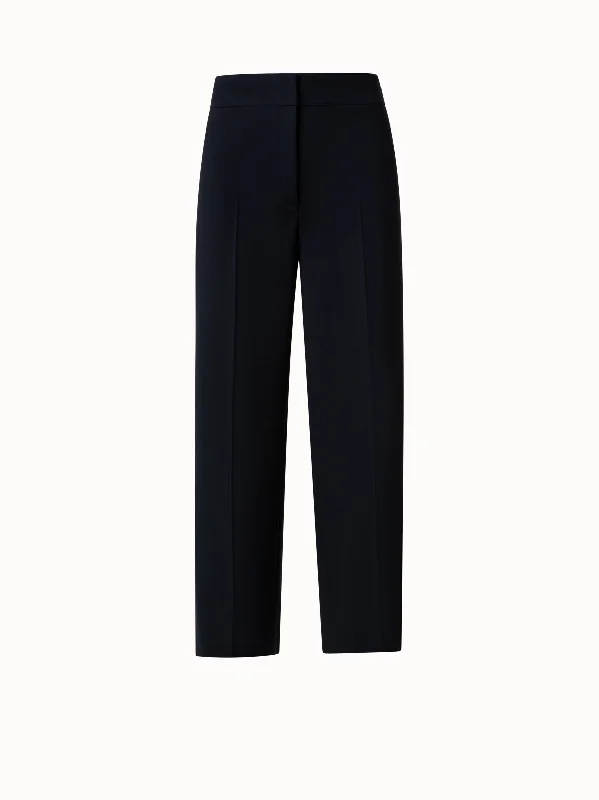 Cropped Wide Leg Pants in Stretch Wool Crêpe purpose