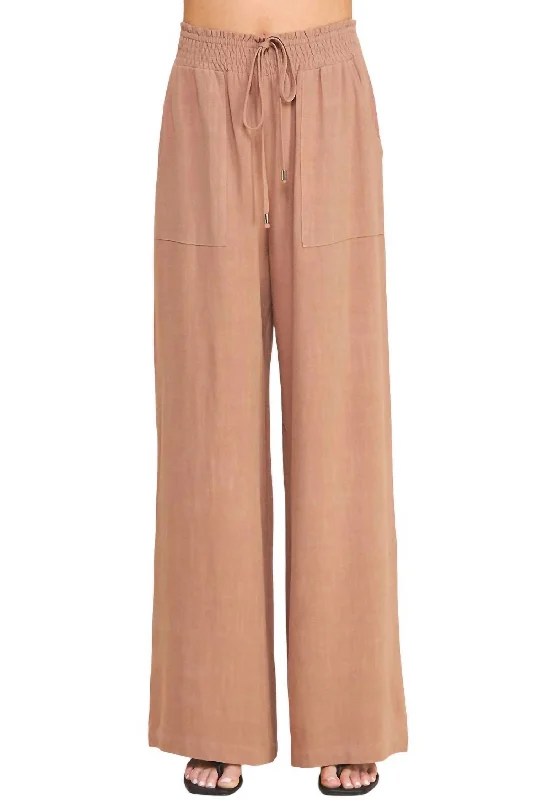 Linen Pant In Clay Refined Women's Velvet