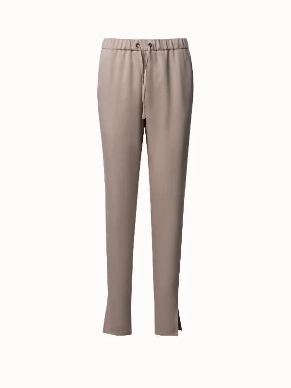 Mike Washed Lyocell Gabardine Tapered Pants Confident Women's Power