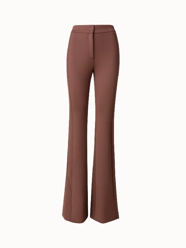 Techno Neoprene Bootcut Pants Classic Women's Pin - striped