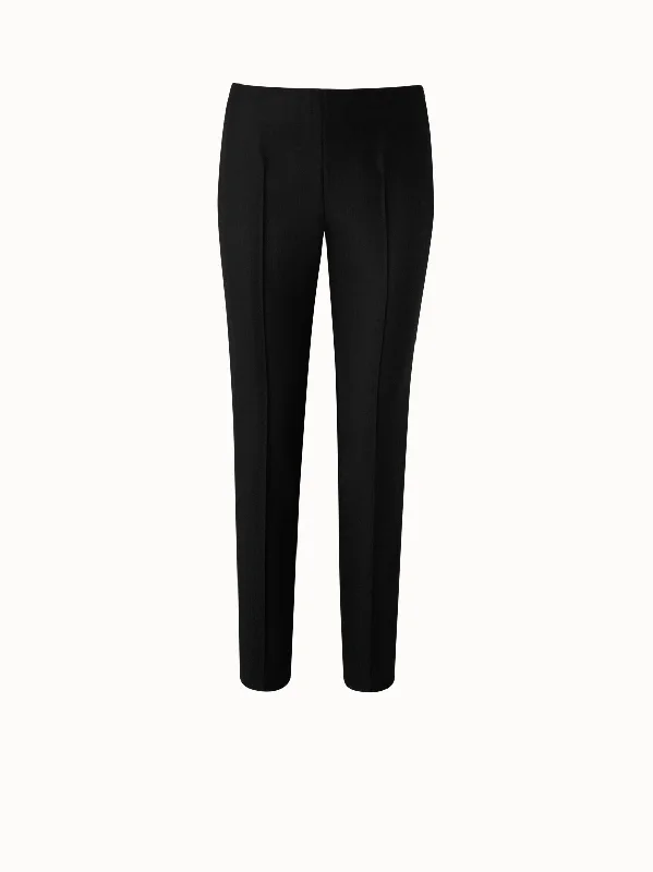 Wool Stretch Flannel Slim Pants Practical Women's Multi - 