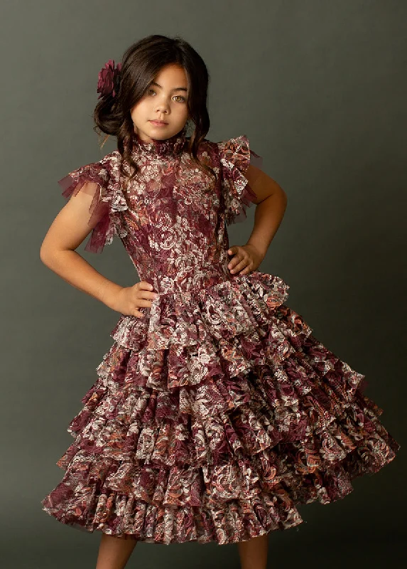 Anouk Petticoat Dress in Currant Floral