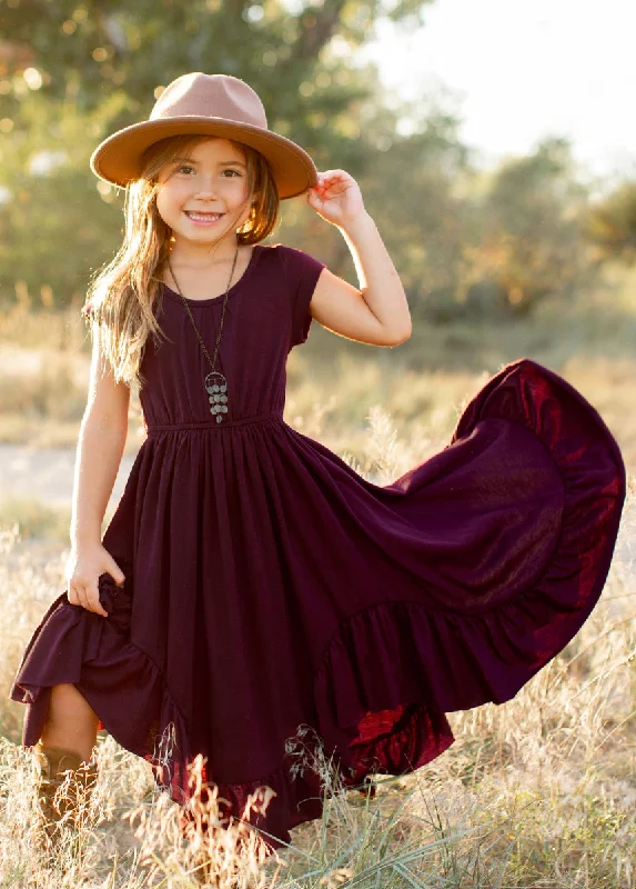 Braelyn Dress in Deep Plum