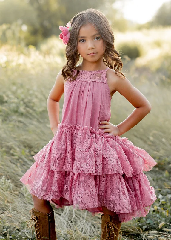 Catrina Dress in Dusty Rose