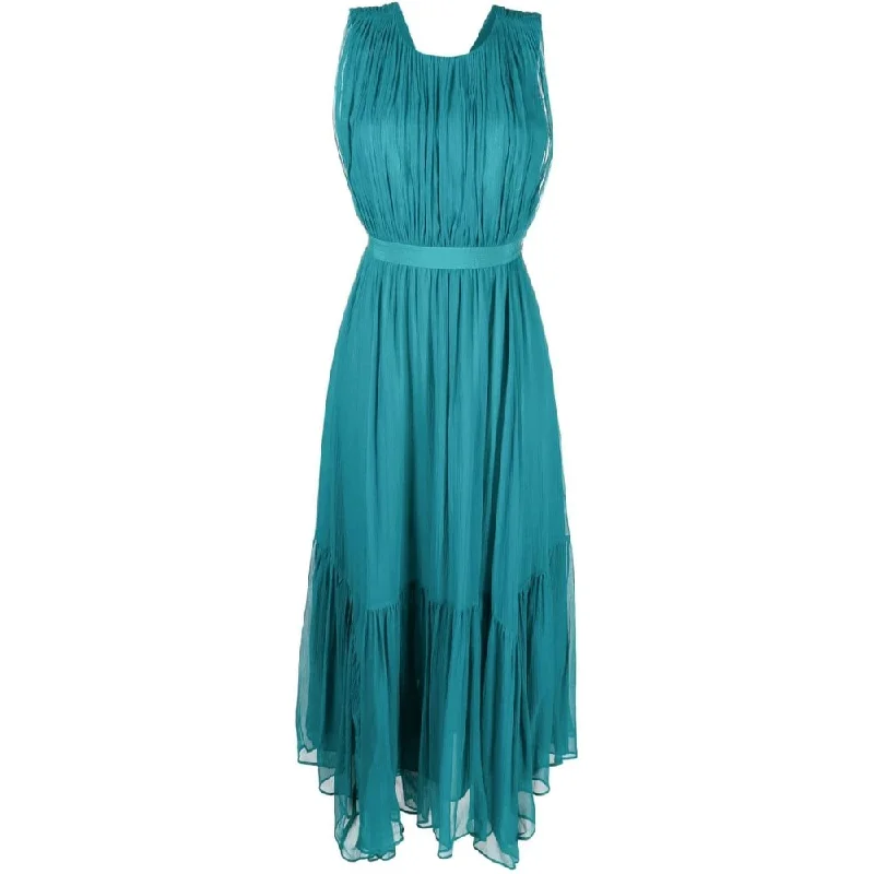 Ulla Johnson Women's Sarai Pleated Sleeveless Maxi Dress Montego