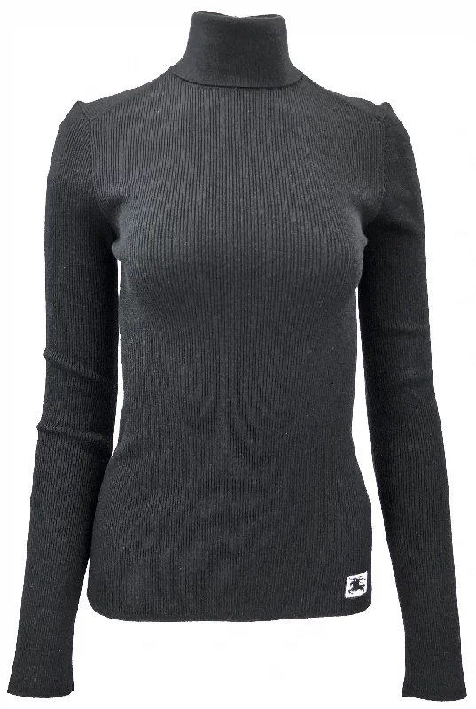 Burberry Ribbed Turtleneck in Black