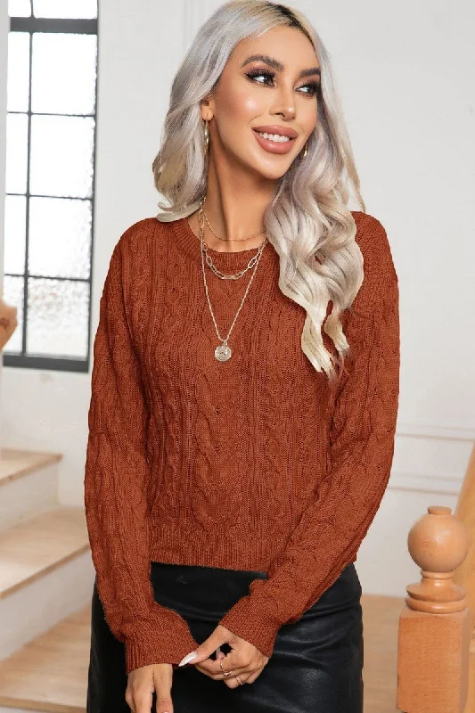 WOMEN WINTER CASUAL LONG SLEEVE KNIT SWEATER