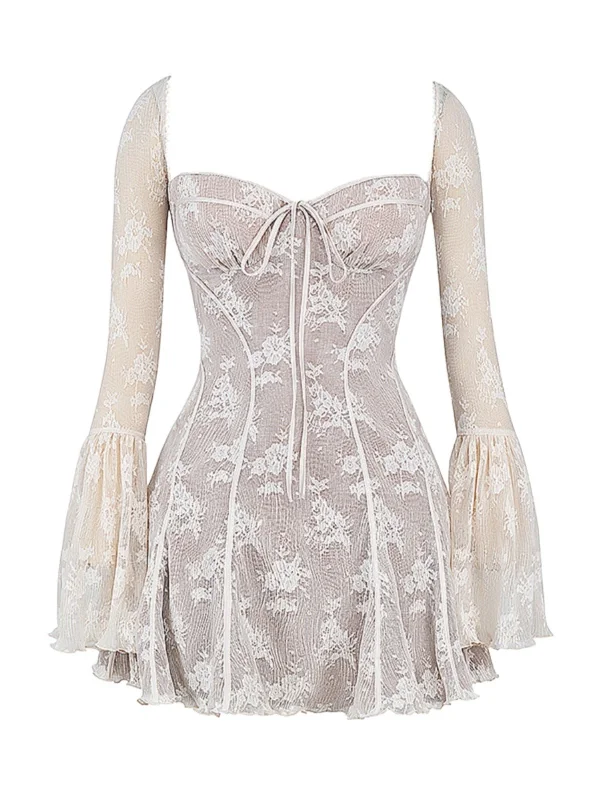 Fairytale Whisper Sheer Sleeve Lace Dress