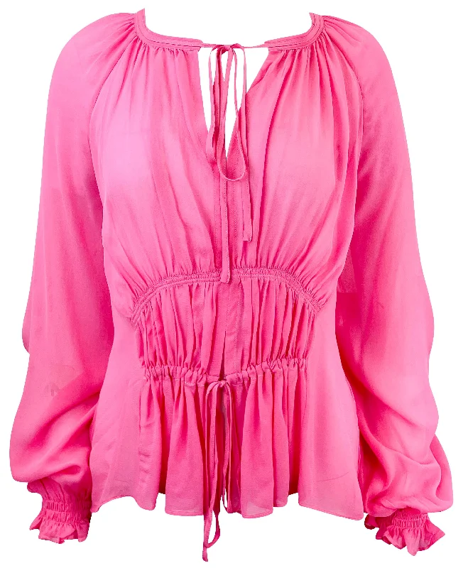 Lee Mathews Imogen Blouse in Pink