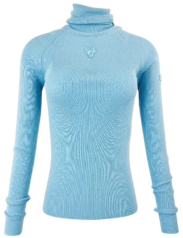 Pucci Ribbed Turtleneck in Light Blue