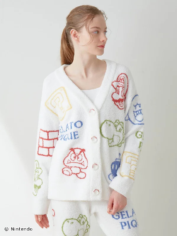 SUPER MARIO™️ WOMENS Baby Moco Character Patterned Jacquard Cardigan